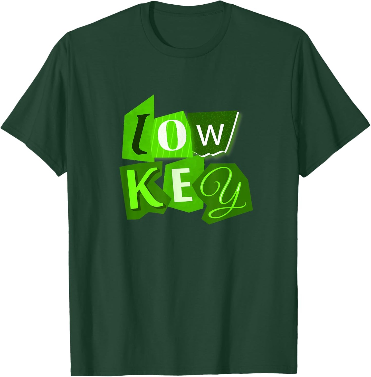Green Color Low Key Green Graphic T-Shirt - T-Shirt | Forest