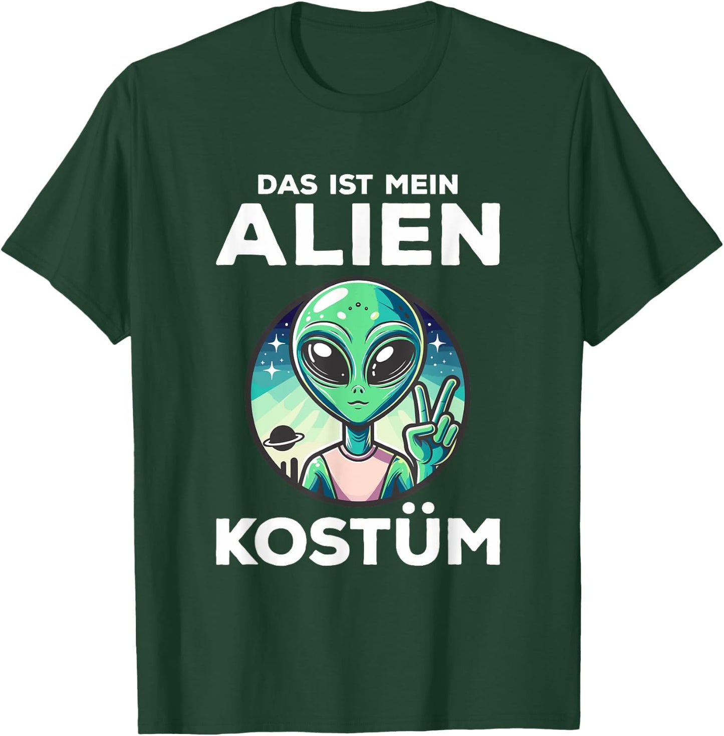 Das Ist Mein Alien Costume , black T-Shirt - T-Shirt | Forest