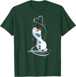 Frozen Olaf Snowman Heart T-Shirt - T-Shirt | Forest