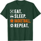Bball Eat Sleep Basketball Repeat Funny Basketball Player T-Shirt - T-Shirt | Forest