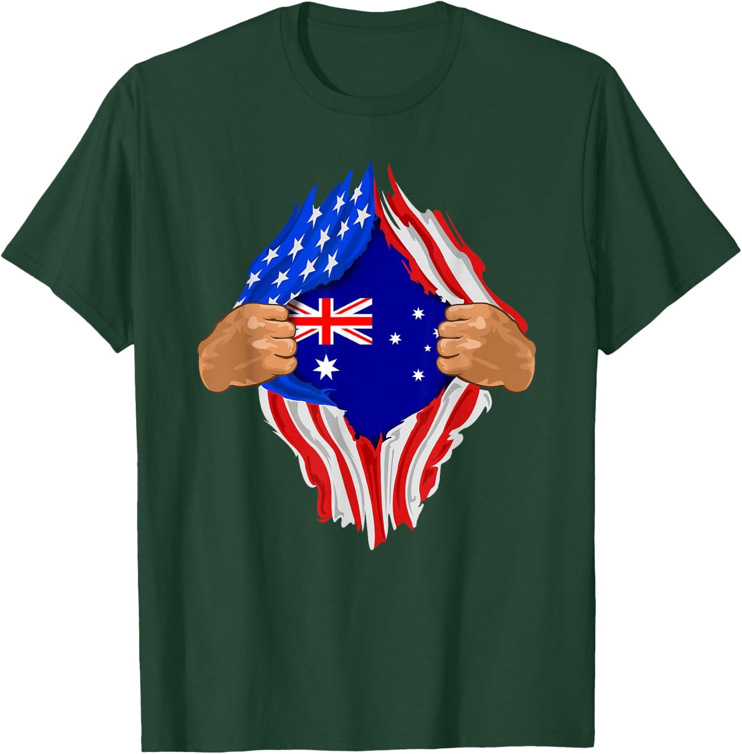 Australian Blood Inside Me | Australia Flag Gift T-Shirt - T-Shirt | Forest