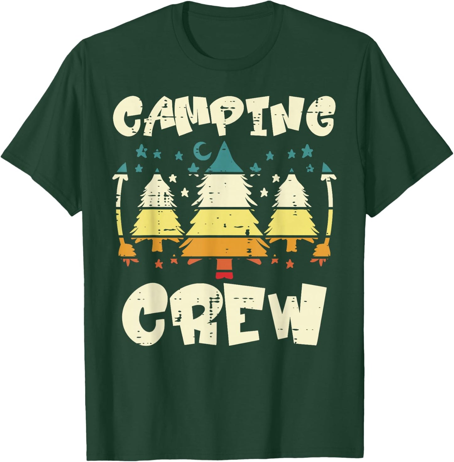 Camping Crew Family Camper Women Men Kids Girls Boys T-Shirt - T-Shirt | Forest