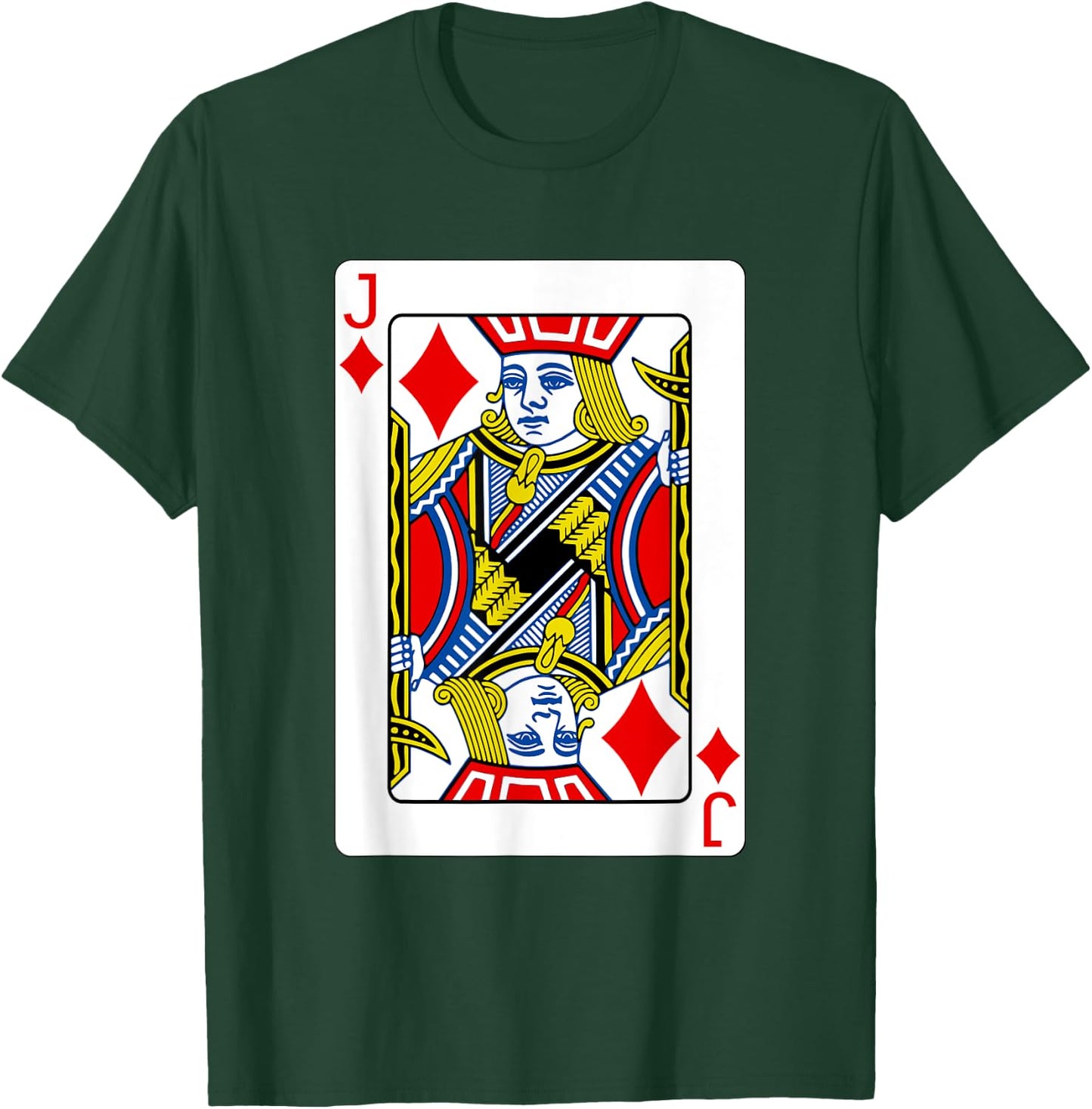 Jack Of Diamonds Playing Card Poker Player Costume T-Shirt - T-Shirt | Forest