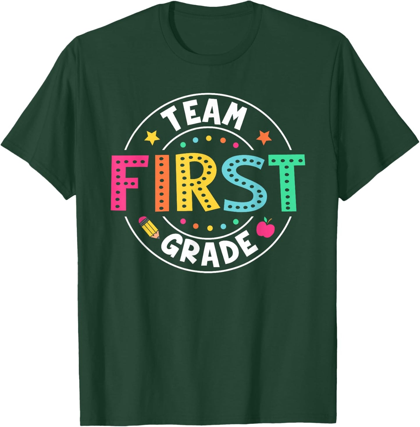 Team First Grade Teacher Kids Back To School 1st Grade Squad T-Shirt - T-Shirt | Forest