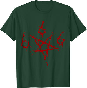Death Metal Fans Satanisches 666 Pentagramm T-Shirt - T-Shirt | Forest