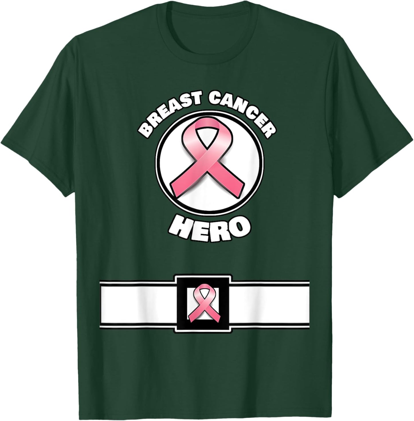 Super Breast Cancer Awareness Hero Costume T-Shirt - T-Shirt | Forest