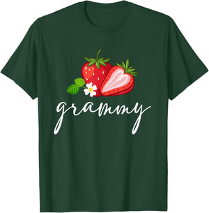 Strawberry Grammy First Birthday Family Funny Strawberry T-Shirt - T-Shirt | Forest
