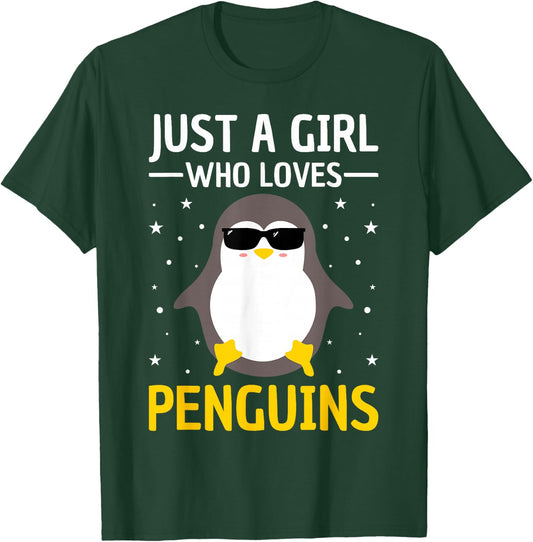 Penguin Lovers Just A Girl Who Loves Penguins Women Penguin T-Shirt - T-Shirt | Forest