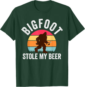 Bigfoot Stole My Beer Funny Yeti Yowi Sasquatch Drinking T-Shirt - T-Shirt | Forest