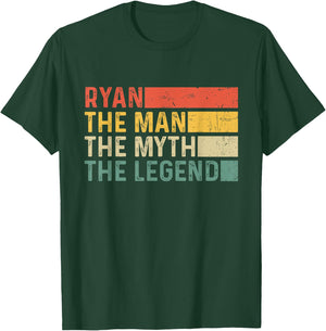 Ryan The Man The Myth The Legend Vintage Gift Ryan T-Shirt - T-Shirt | Forest