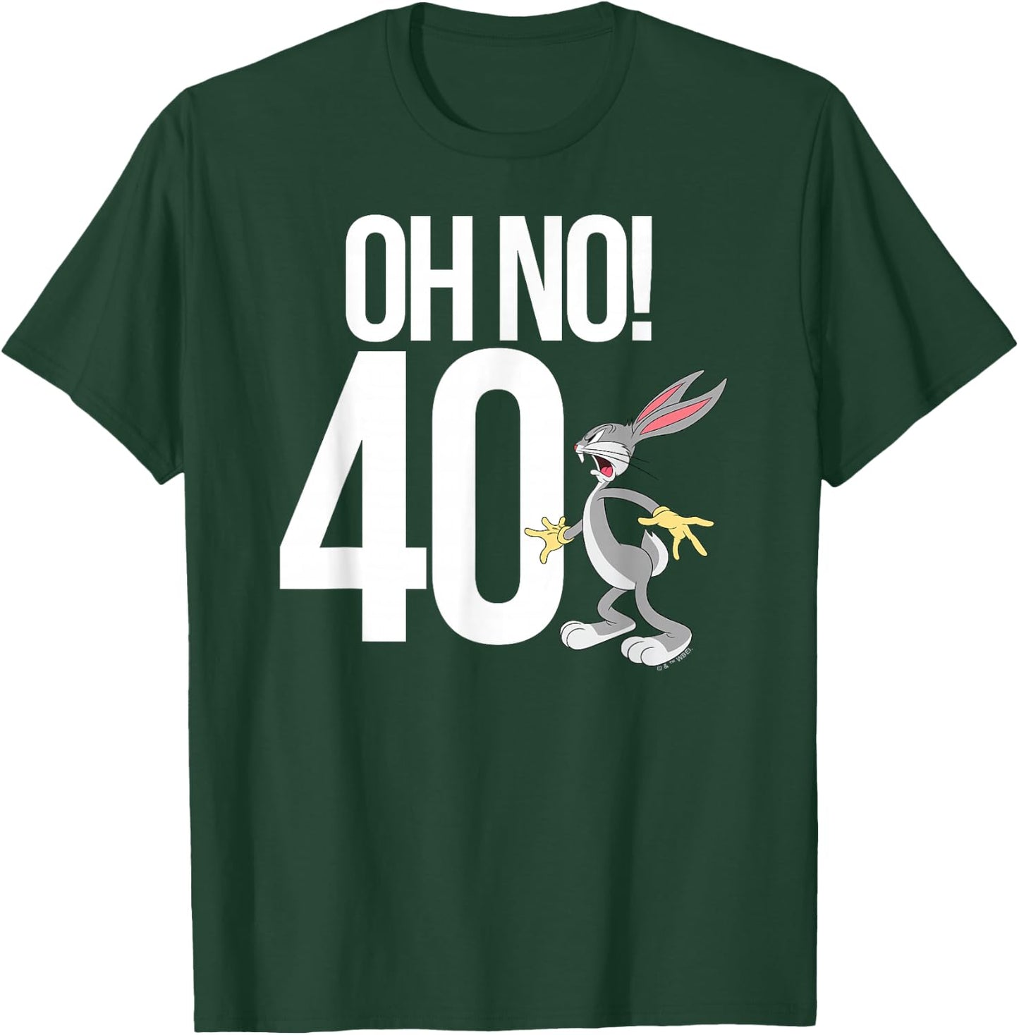 Looney Tunes Bugs Bunny Oh No! 40! 40th Birthday T-Shirt - T-Shirt | Forest