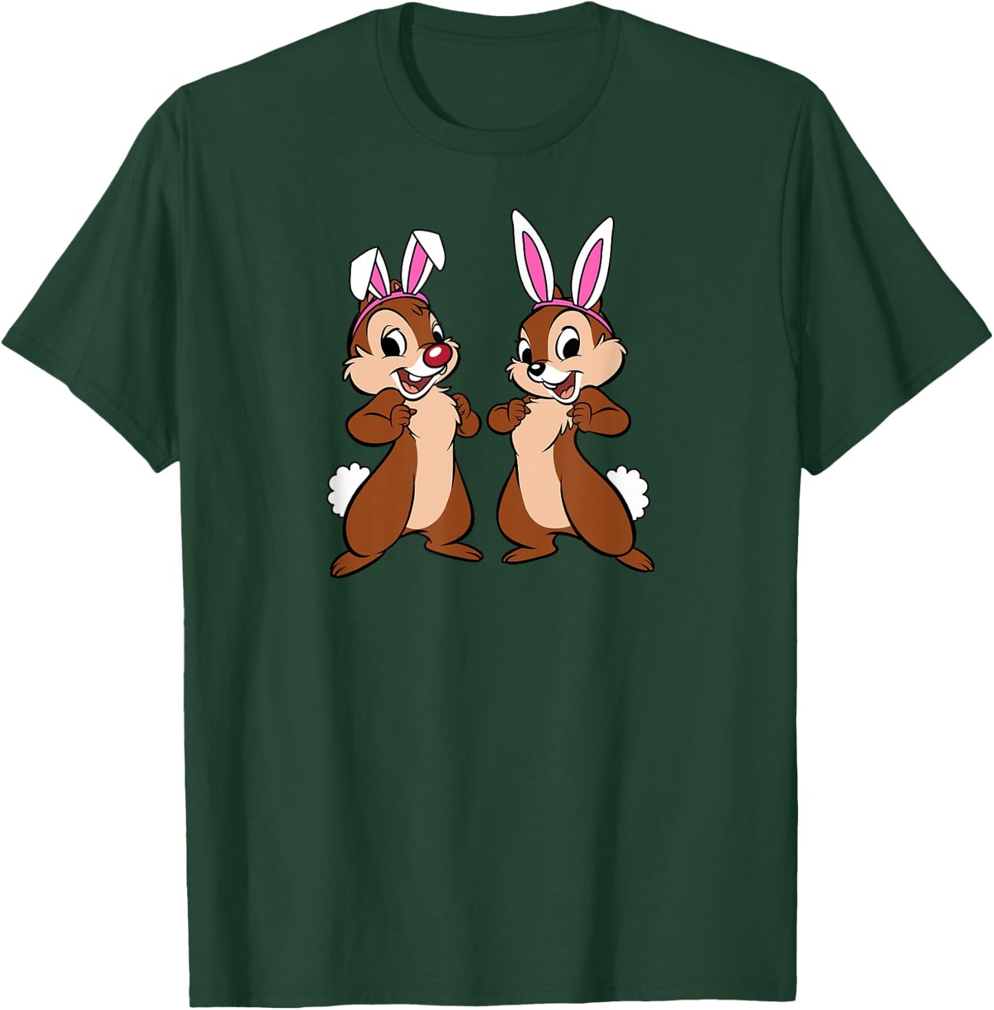 Amazon Essentials Disney Chip 'n' Dale Spring Easter Bunny Ears T-Shirt - T-Shirt | Forest