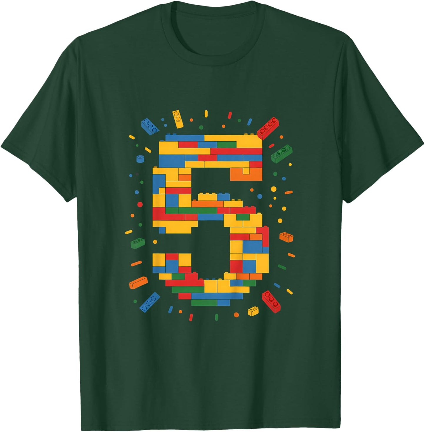 Ich Bin 5 Bausteine Geburtstag Klemmbausteine 5. Geburtstag T-Shirt - T-Shirt | Forest
