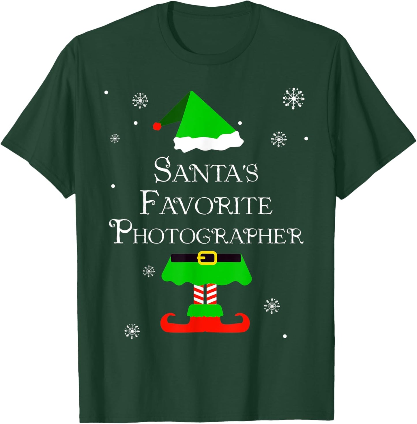 Santa's Favorite Photographer T-Shirt - T-Shirt | Forest