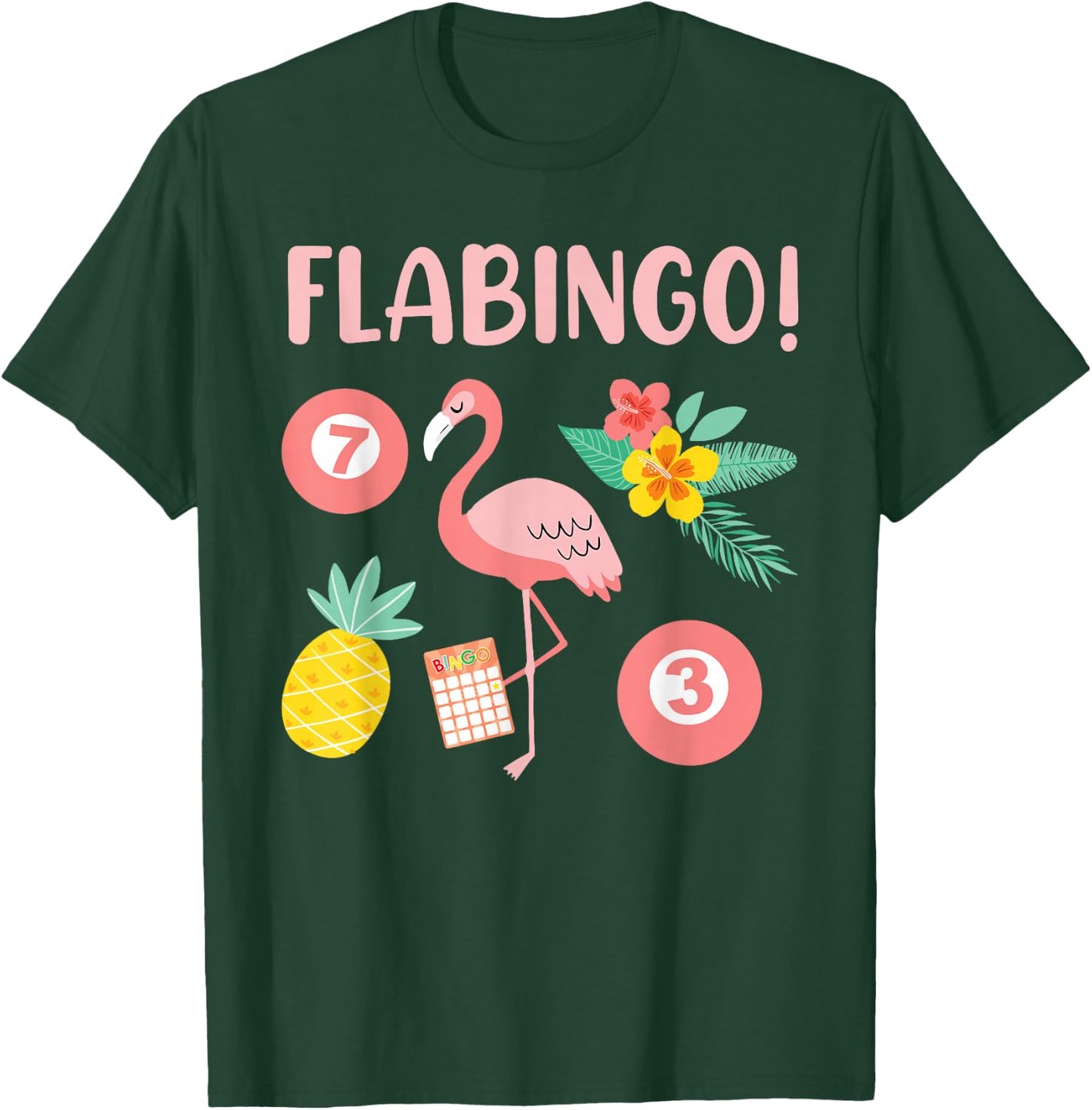 Bingo Player FLABINGO Bingo Lover Flamingo Bingo Mom T-Shirt - T-Shirt | Forest