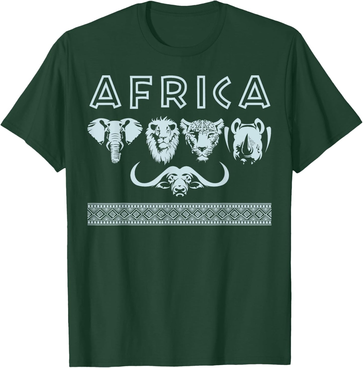 AFRICA Shirt Big 5 Wildlife Safari Hunting Gift T-Shirt - T-Shirt | Forest