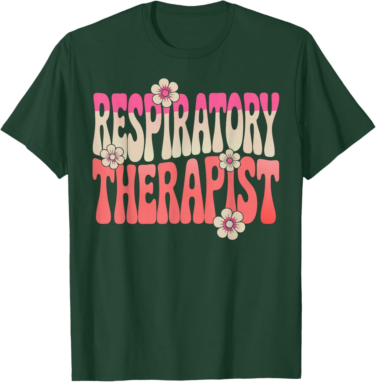 Retro Respiratory Therapy Lung Health Therapist T-Shirt - T-Shirt | Forest