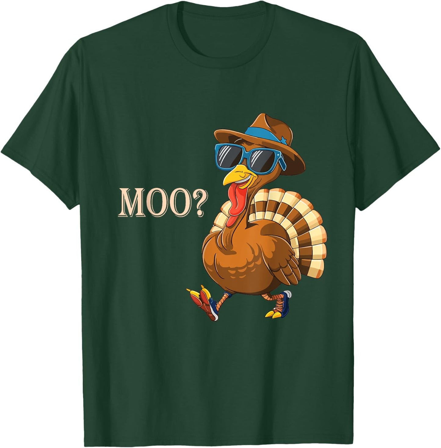 Turkey moo funny thanksgiving for Cow Lovers Fall Autumn T-Shirt - T-Shirt | Forest
