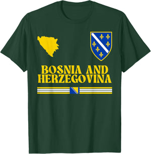 Bosnia and Herzegovina Flag, Bosnian Flag, Bosnia T-Shirt - T-Shirt | Forest