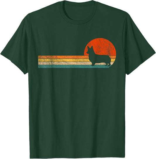 Funny Corgi Dog Owner Corgi Mom Corgi Dad Retro Vintage T-Shirt - T-Shirt | Forest