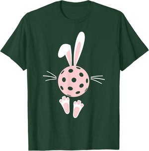 Pickleball Lover Easter Bunny Ears Feet Kids Toddler Adult T-Shirt - T-Shirt | Forest
