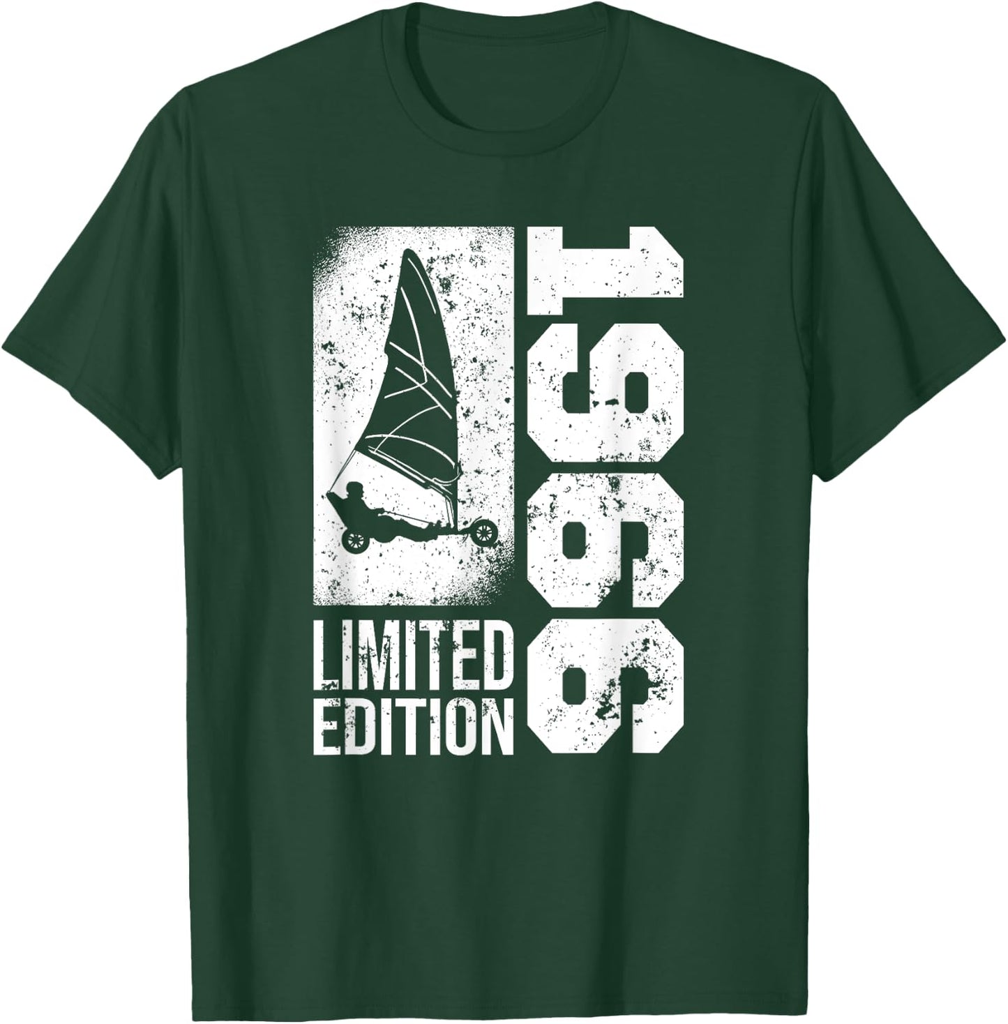 Vintage Beach Veil born in 1966 Birthday Sailing Tank , Black, S T-Shirt - T-Shirt | Forest