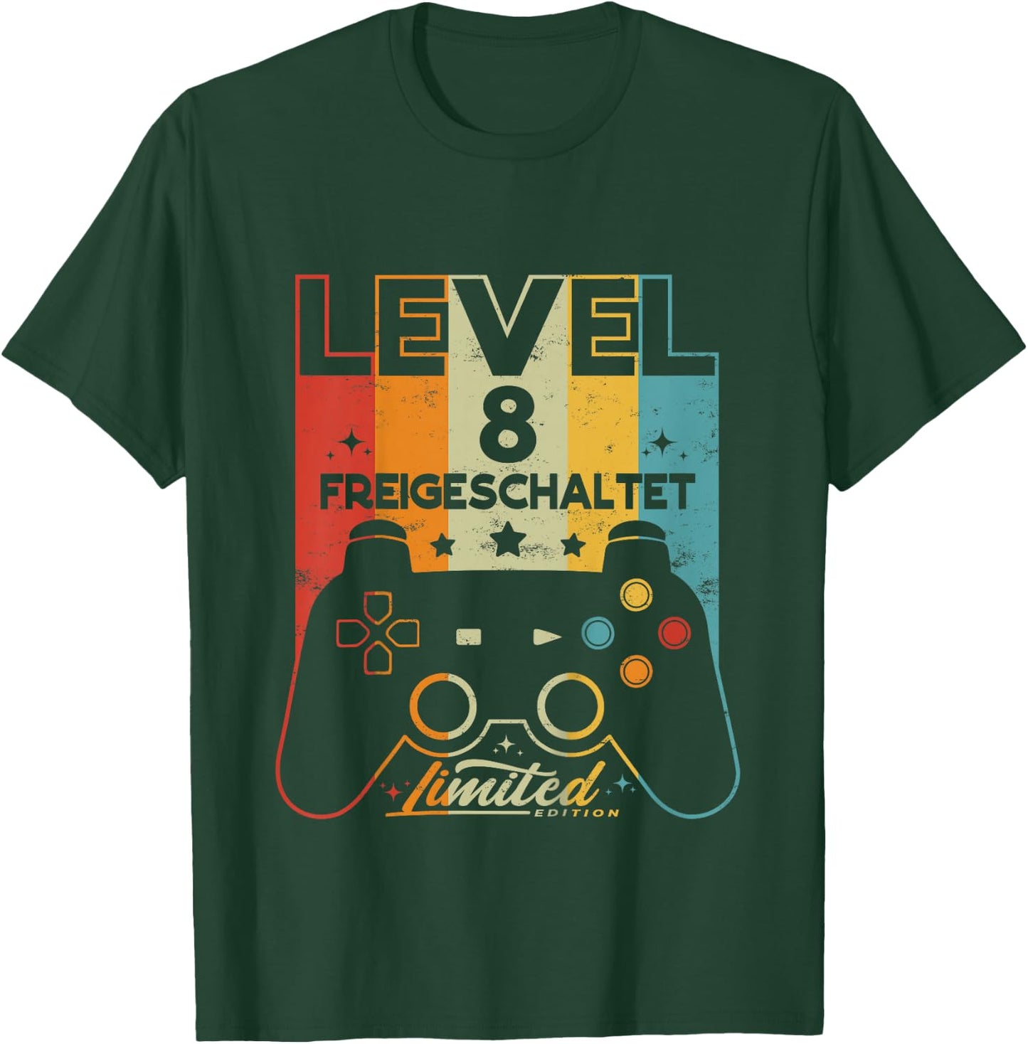 Children's 8 Years Boy Girl Gamer Born 2014 8th Birthday , black, 80 T-Shirt - T-Shirt | Forest