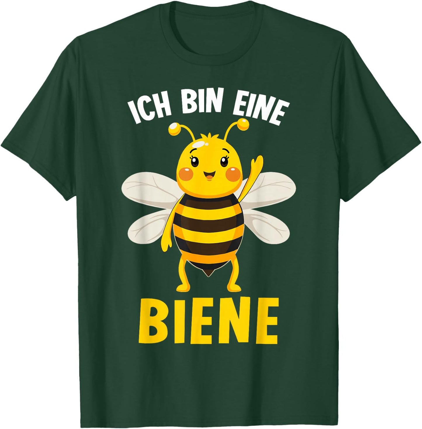 with German Text "Ich bin eine Bee" [German Language], black T-Shirt - T-Shirt | Forest
