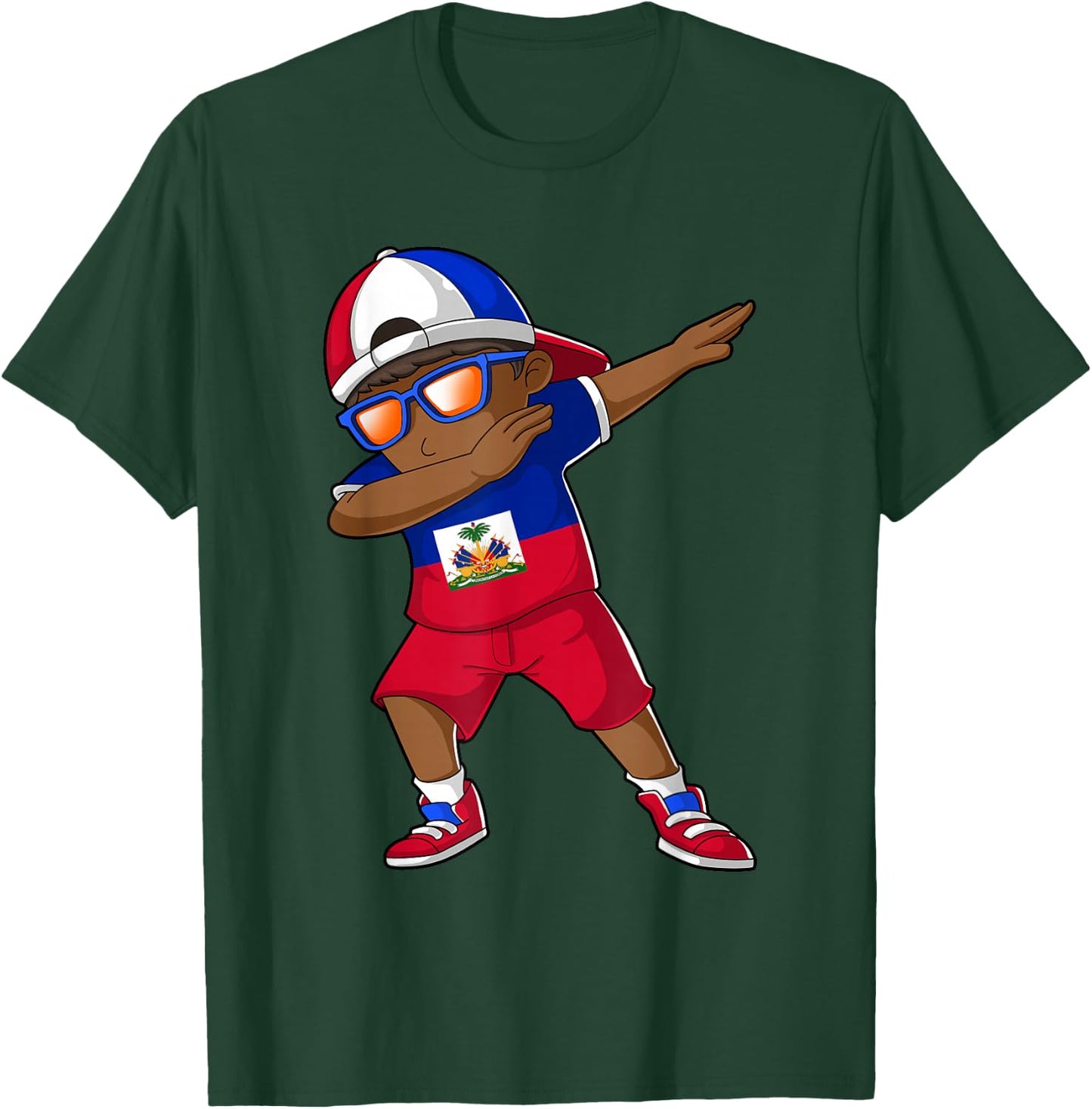 Haitian Boy Haiti Kid Patriotism Roots Heritage Small T-Shirt - T-Shirt | Forest