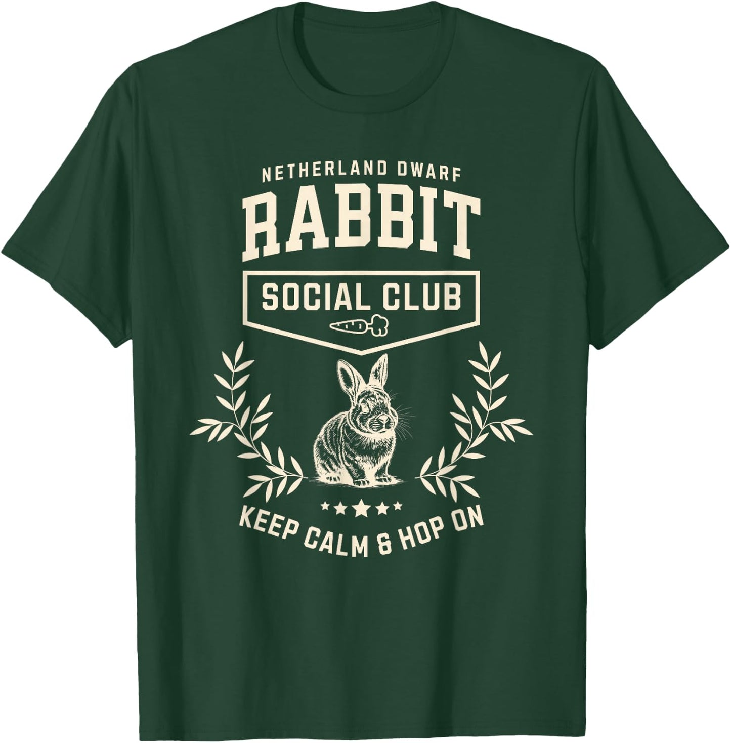 Netherland Dwarf Rabbit Social Club T-Shirt - T-Shirt | Forest