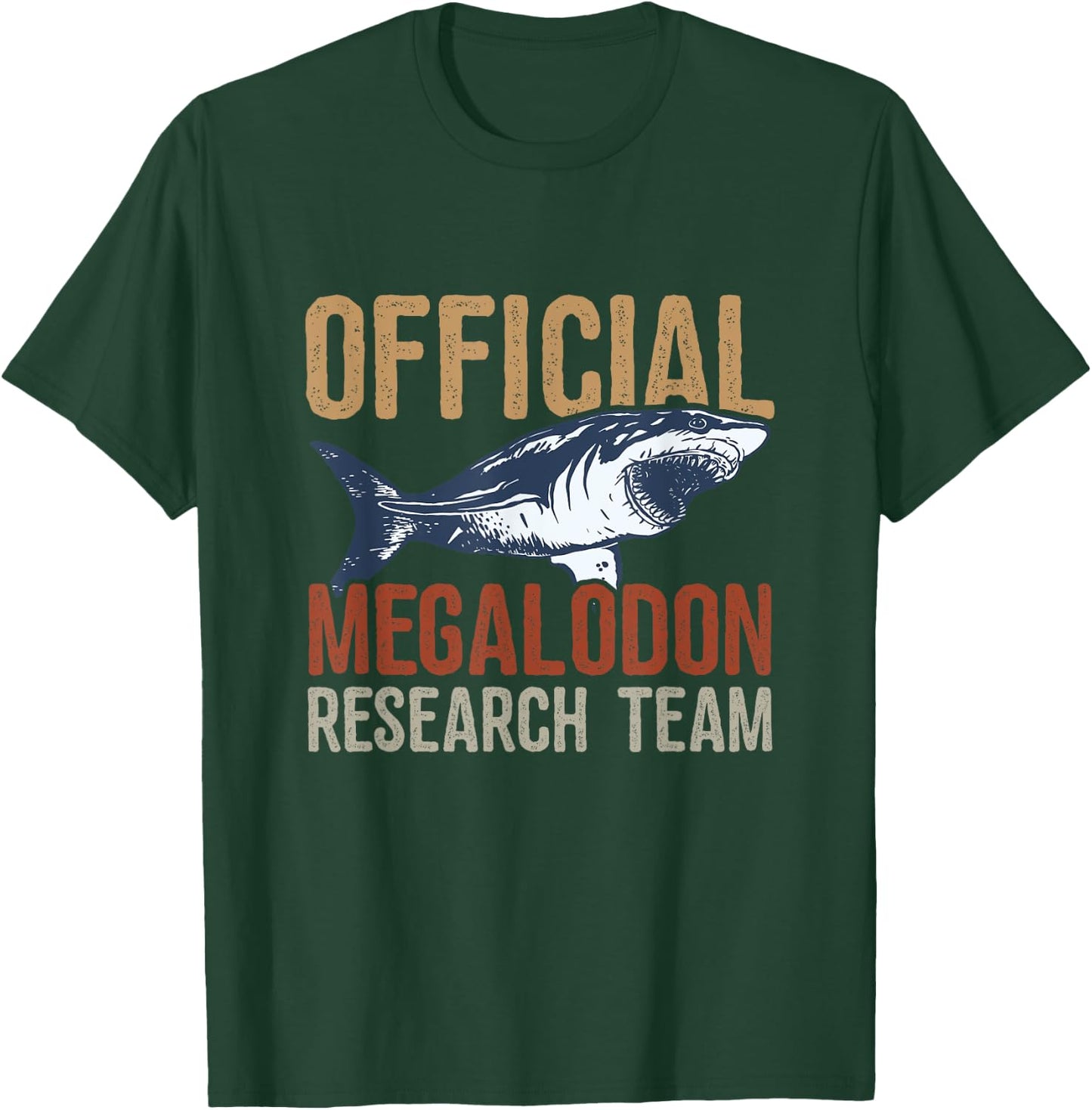 Megalodon Shark Shirt Funny Official Megalodon Research Team T-Shirt - T-Shirt | Forest