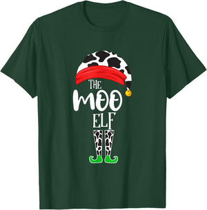 The Elf Moo Cow Funny Christmas Elf Family Matching T-Shirt - T-Shirt | Forest