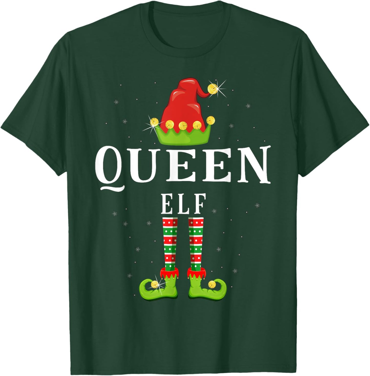 Queen Elf Christmas Matching Xmas Pajama T-Shirt - T-Shirt | Forest