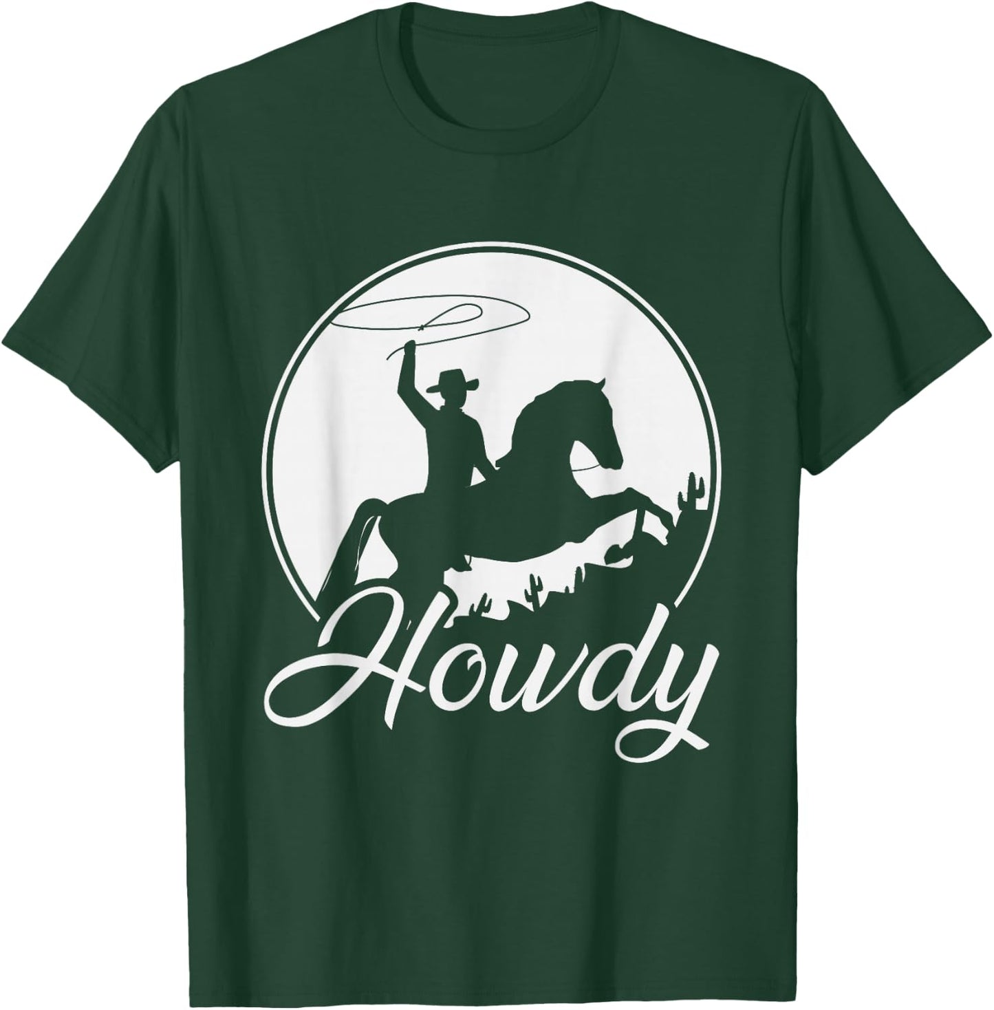 Texas Farmer Cowboy Gift Rodeo Howdy Cowboy - Men's Black Western Cowboy - Small - Classic Fit - Short Sleeve - - Cotton 65%, Polyester 35% T-Shirt - T-Shirt | Forest