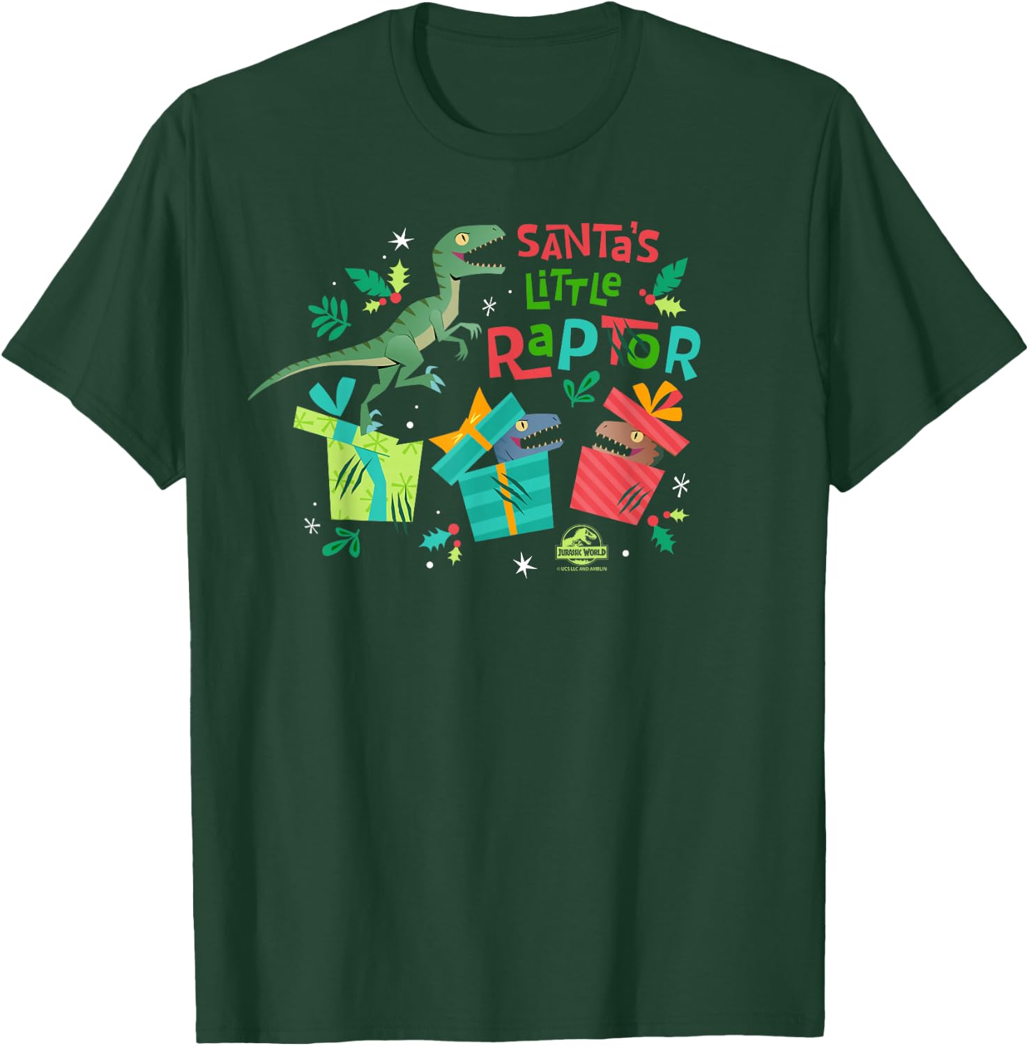 Jurassic World Santa’s Little Raptor T-Shirt - T-Shirt | Forest