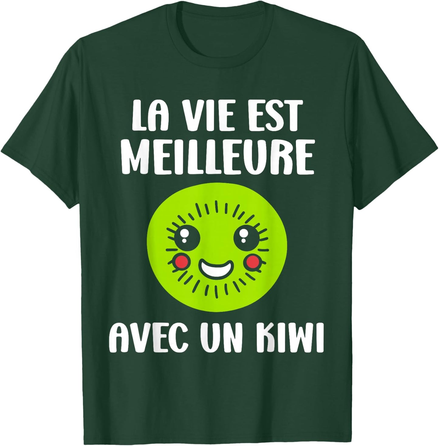 Kiwi Fruit Life is better with a kiwi , Black, S T-Shirt - T-Shirt | Forest
