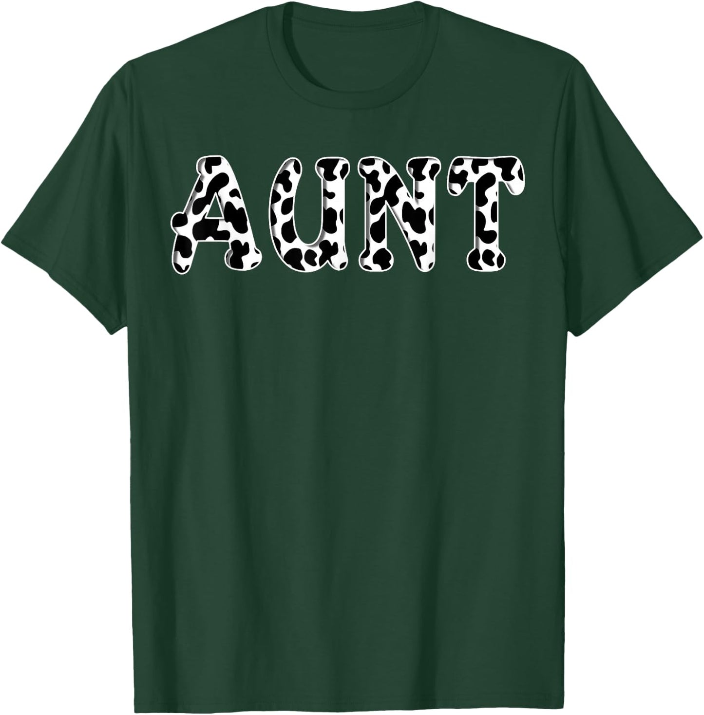 Cow Aunt Birthday Family Matching Girl Boy Farm Birthday T-Shirt - T-Shirt | Forest