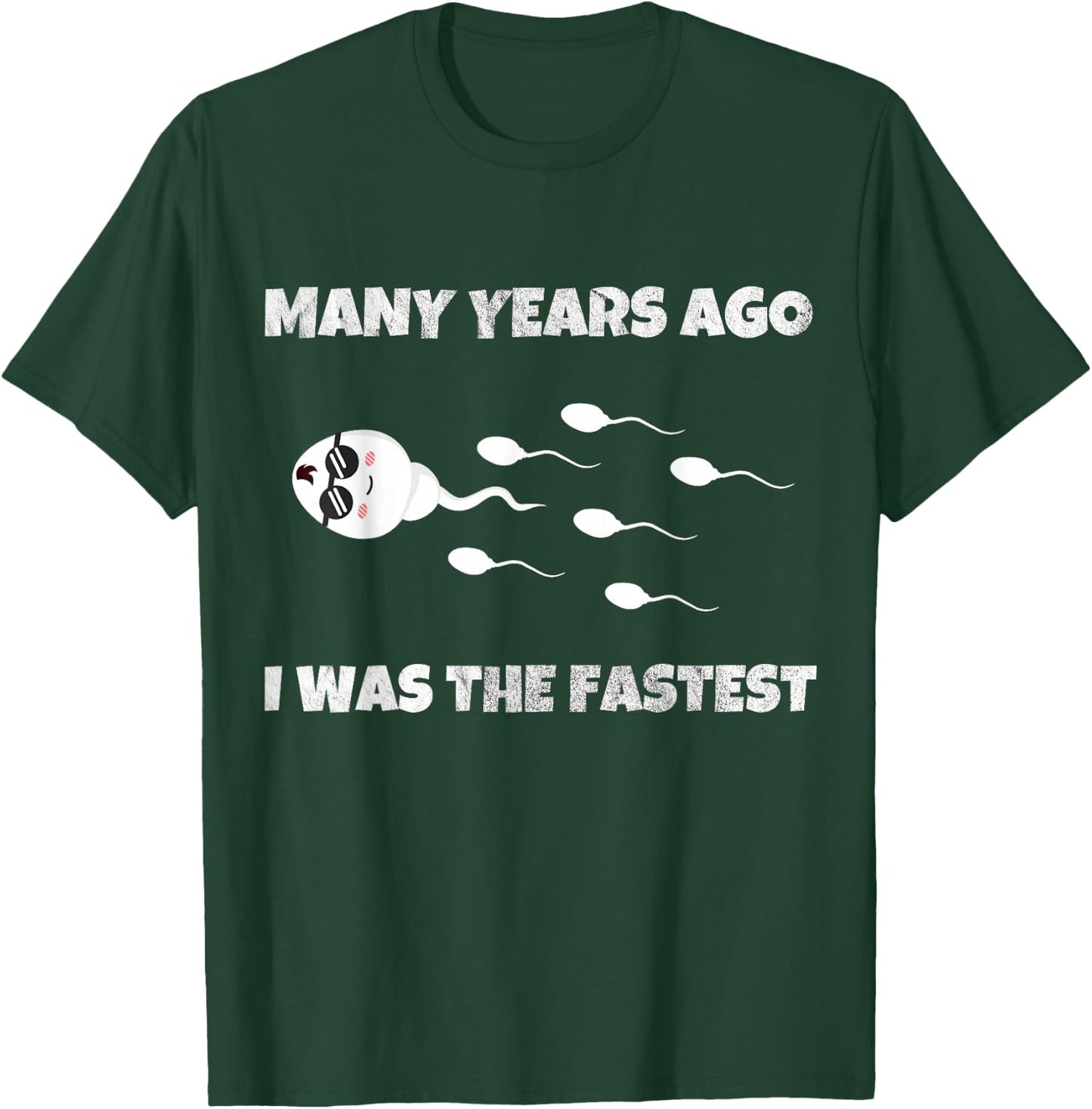 Many Years Ago I Was The Fastest Funny Design , Black, S T-Shirt - T-Shirt | Forest