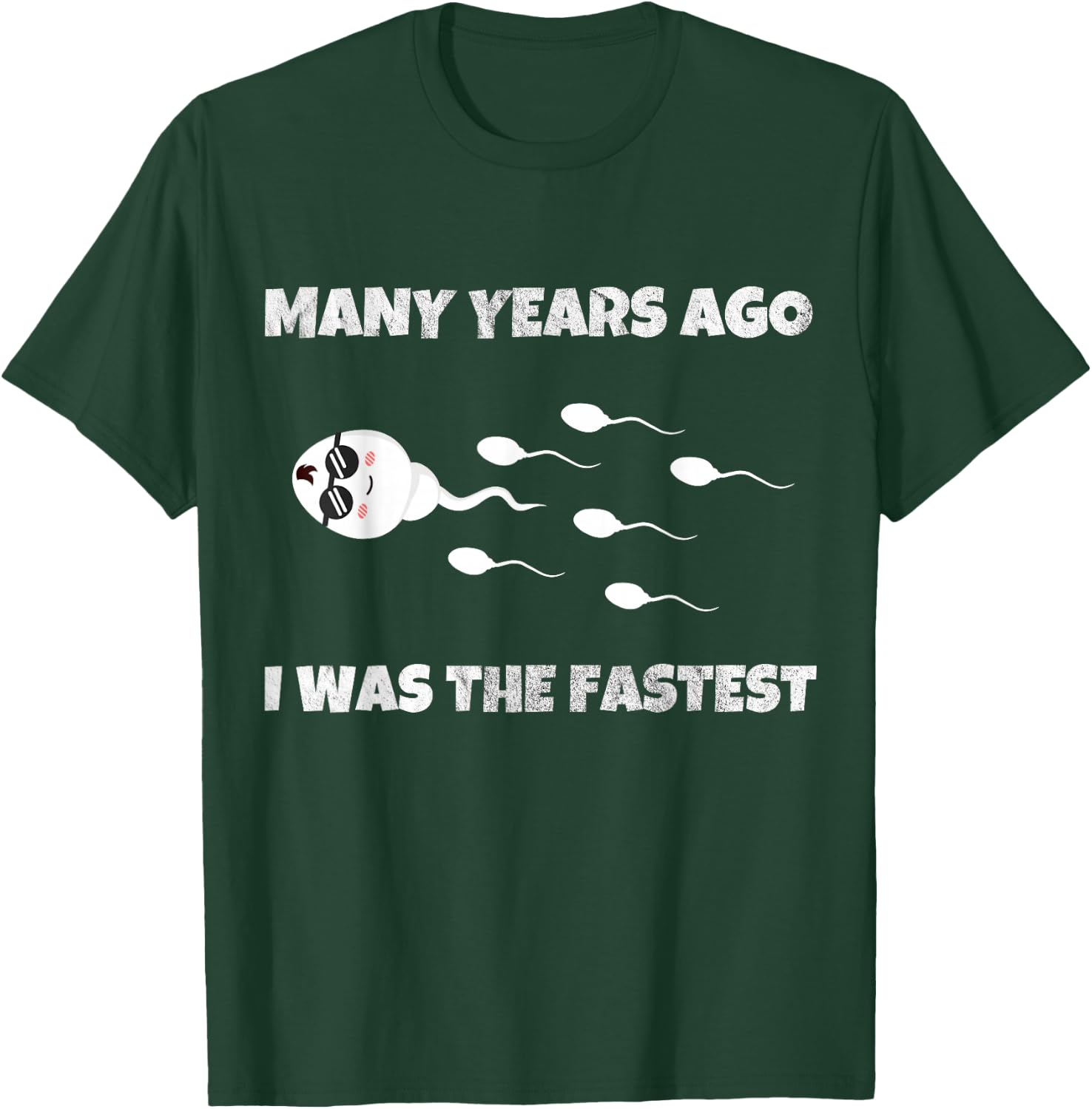 Many Years Ago I Was The Fastest Funny Design , Black, S T-Shirt - T-Shirt | Forest