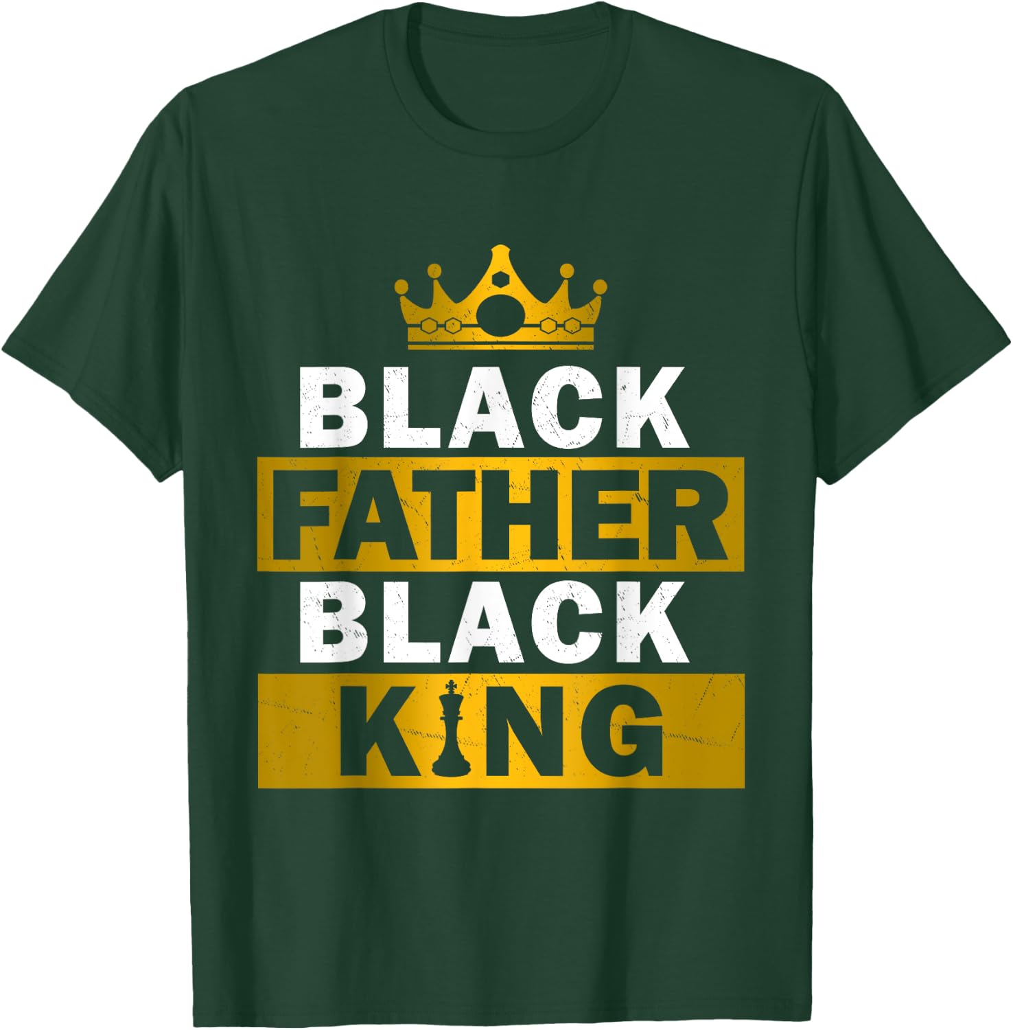 Black Father Black King African American Dad Father's Day T-Shirt - T-Shirt | Forest
