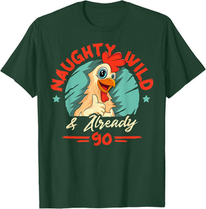 Chicken 90th Birthday Party Chick Barnyard Farm Theme Barn T-Shirt - T-Shirt | Forest
