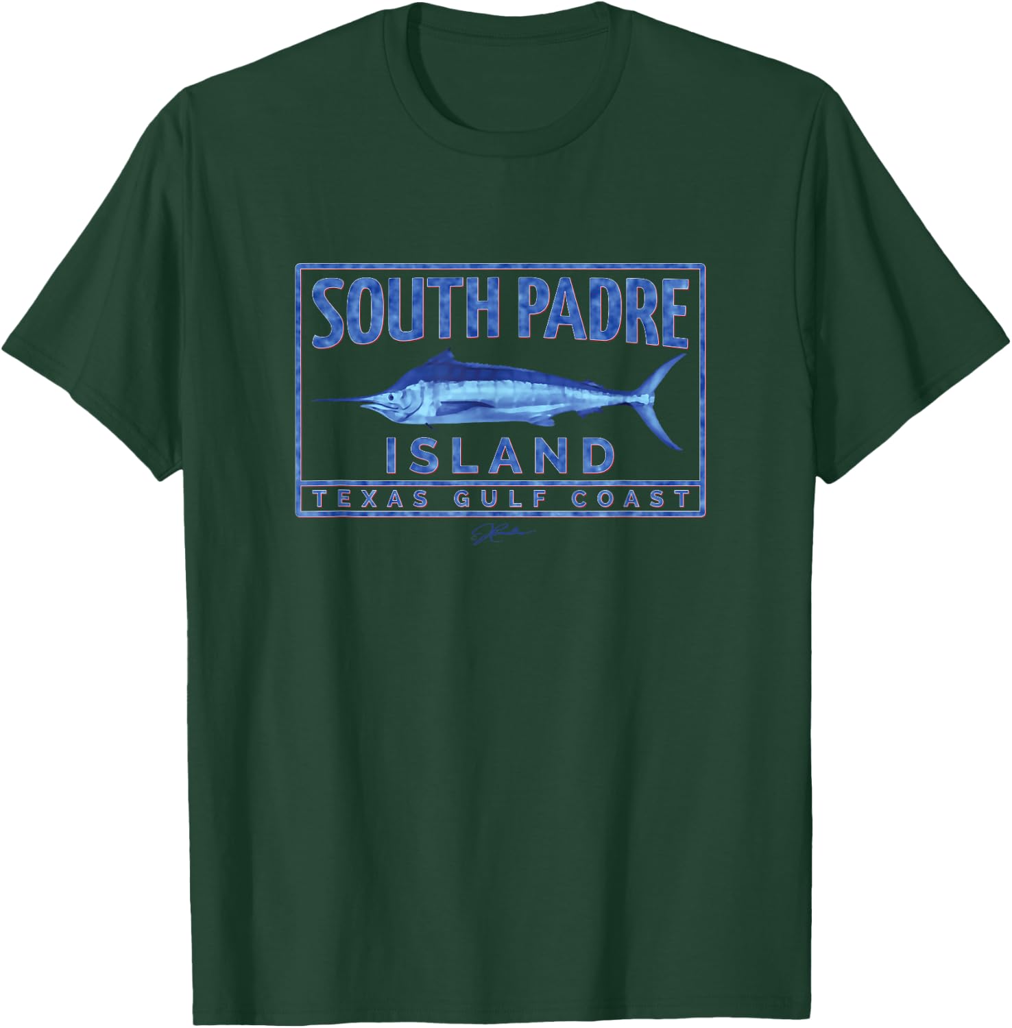JCombs: South Padre Island, TX, Blue Marlin T-Shirt - T-Shirt | Forest