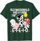 Toddler Kids Old MacDonald 1st Birthday Party Nursery Song T-Shirt - T-Shirt | Forest