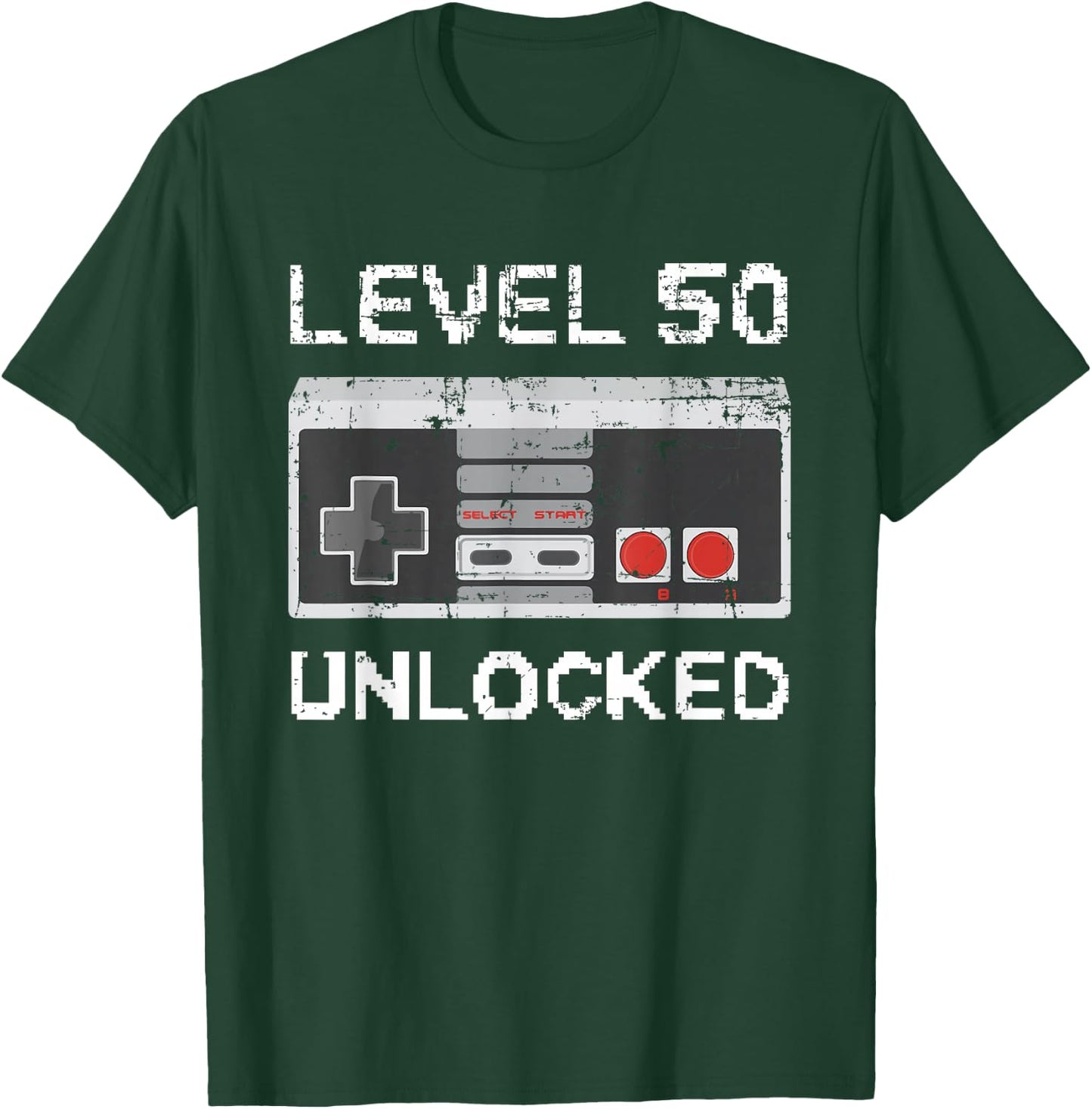Level 50 Unlocked 50th Birthday 50 Years Old T-Shirt - T-Shirt | Forest
