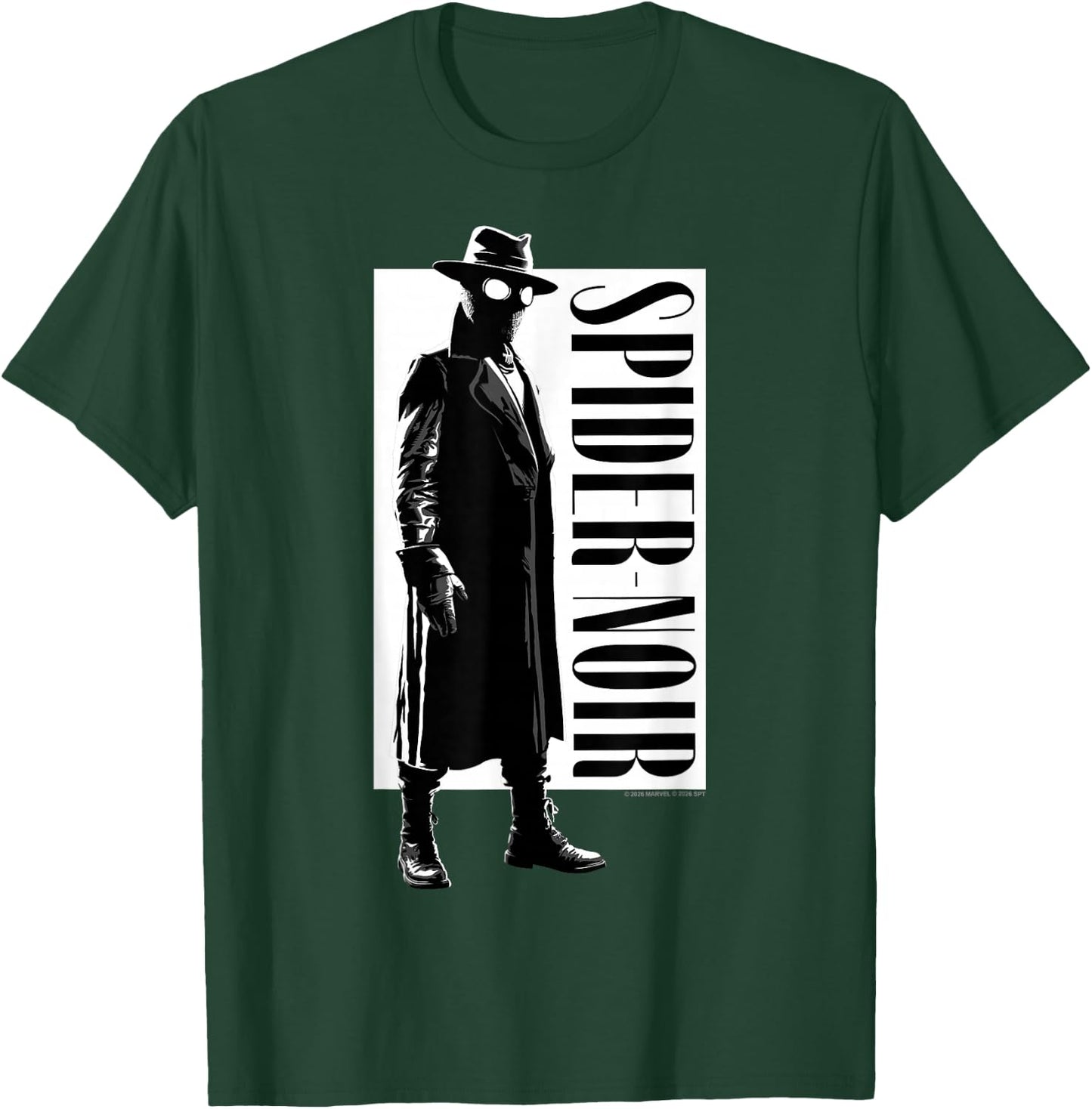 Marvel Spider-Noir Series Spider-Noir Trenchcoat Silhouette T-Shirt - T-Shirt | Forest