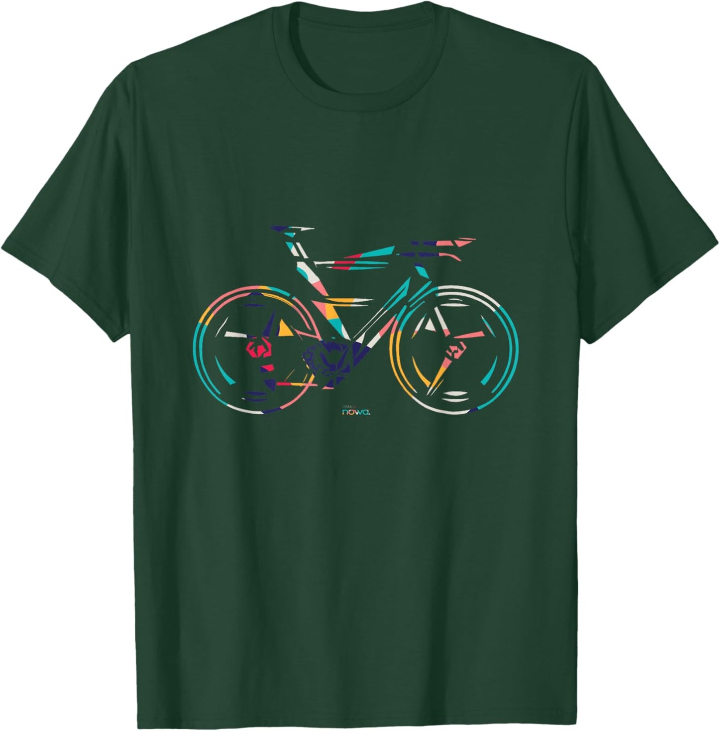 Bicycle Racing Bike in the Colours of the Rainbow , black T-Shirt - T-Shirt | Forest