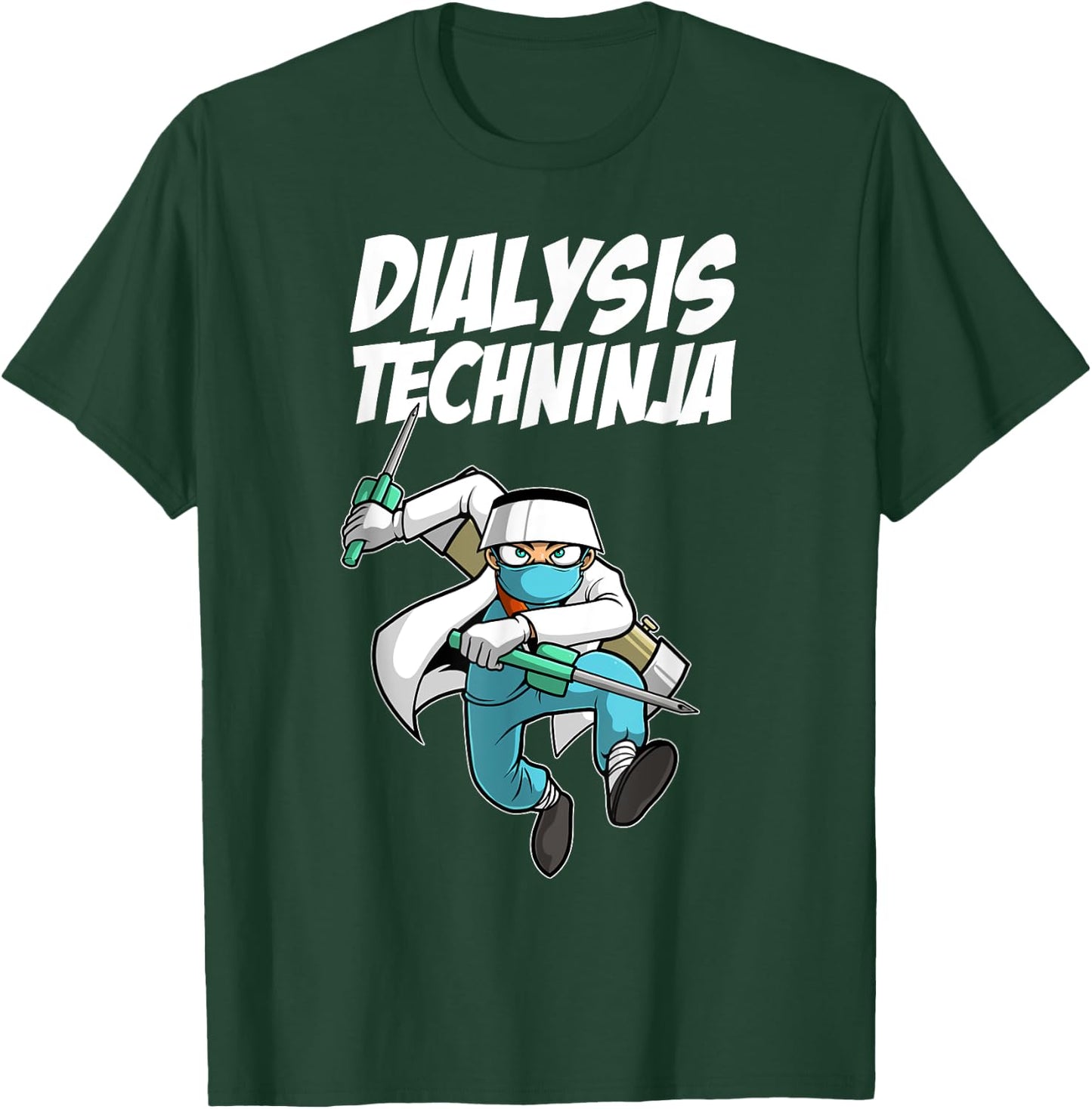 Cool Dialysis Technician Women Ninja Dialysis Tech T-Shirt - T-Shirt | Forest