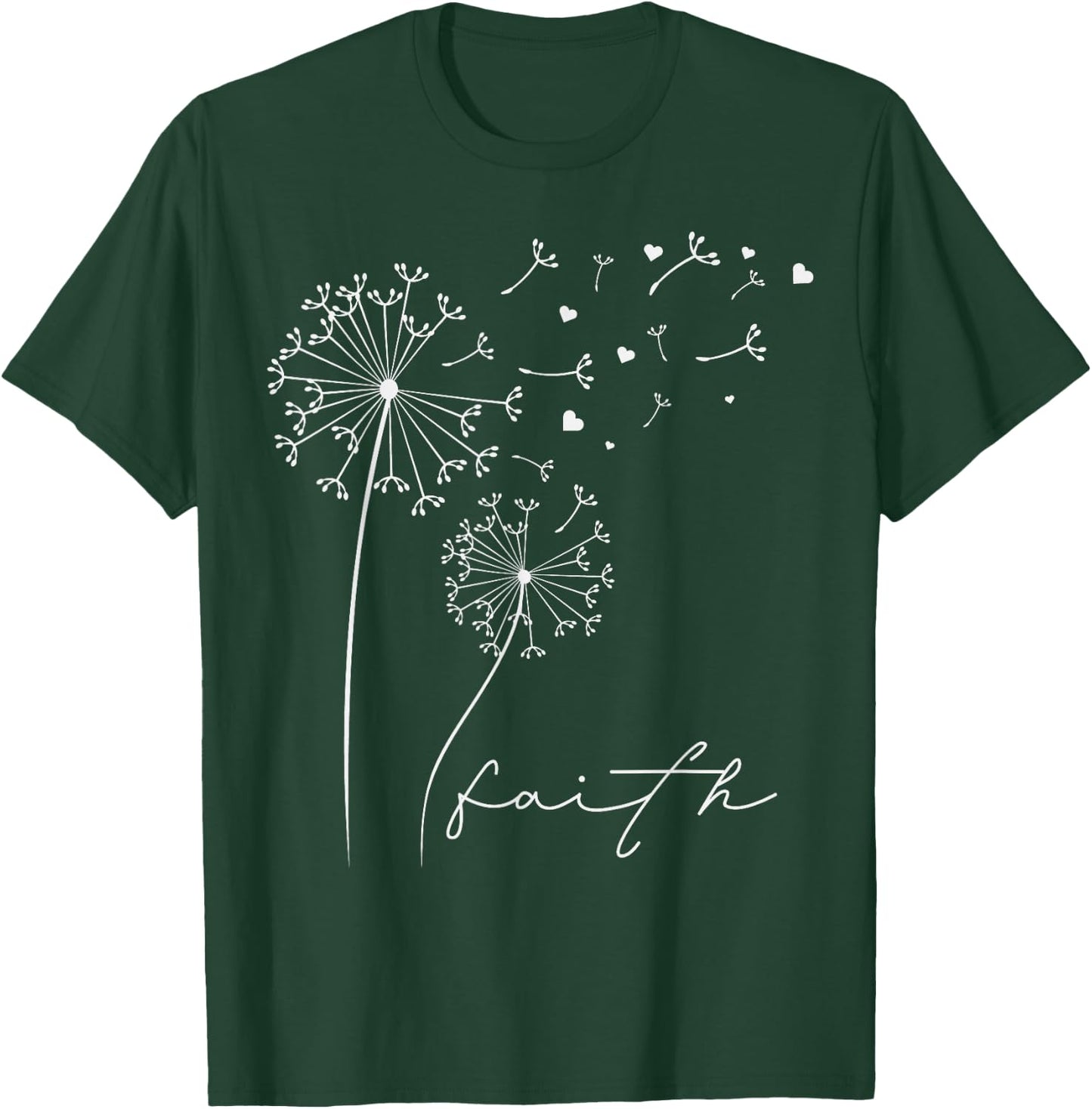 Faith Dandelion Spring Themed Christian Nature , black T-Shirt - T-Shirt | Forest