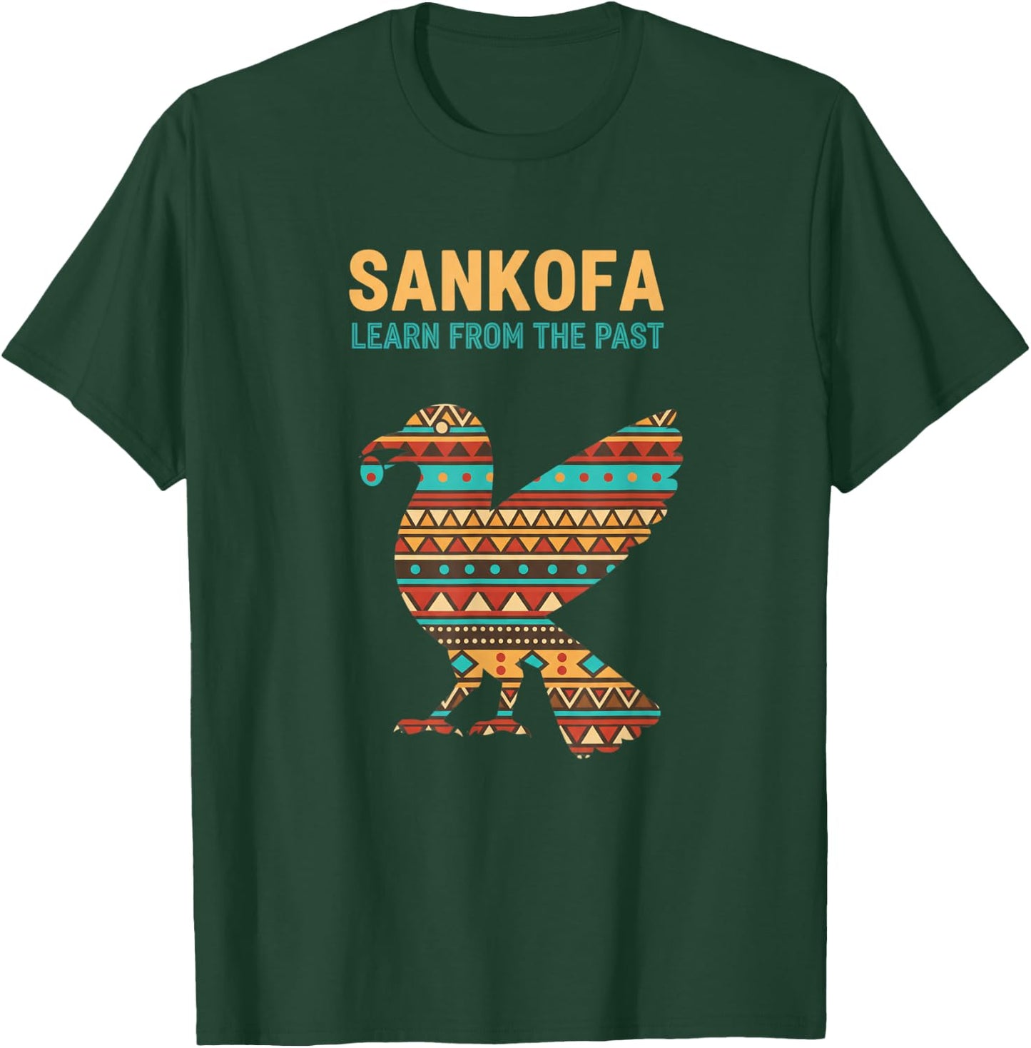 Sankofa Learn from The Past Afrocentric Bird T-Shirt - T-Shirt | Forest