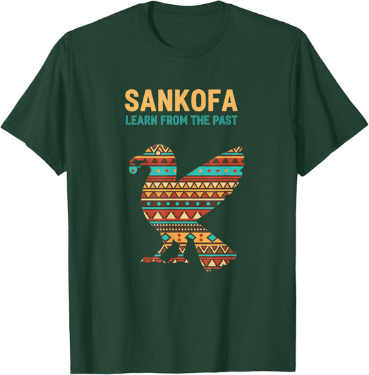 Sankofa Learn from The Past Afrocentric Bird T-Shirt - T-Shirt | Forest